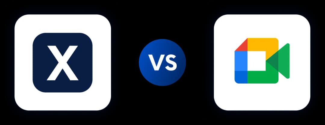 Comparison between Internxt and GoogleMeet